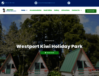 westportholidaypark.co.nz screenshot