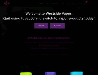 westsidevapor.com screenshot