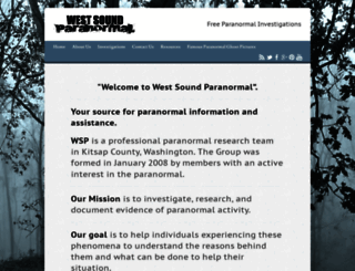 westsoundparanormal.com screenshot