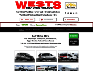 westsselfdrivehire.com screenshot