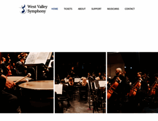 westvalleysymphony.org screenshot