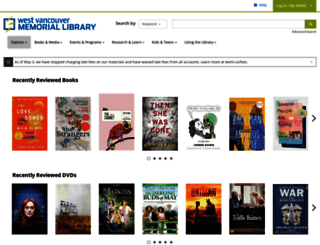 westvanlibrary.bibliocommons.com screenshot