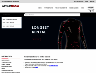 wetsuitrental.com screenshot