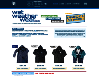 wetweatherwear.com screenshot