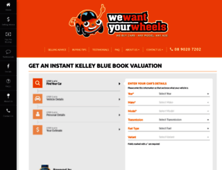 wewantyourwheels.com.au screenshot