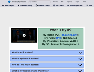 whatismyip.com screenshot