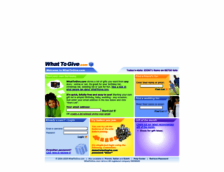 whattogive.com screenshot