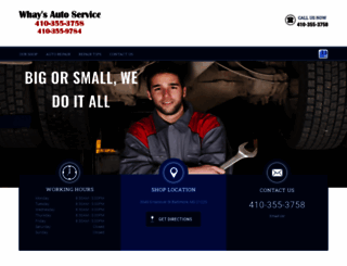 whaysautoservice.com screenshot