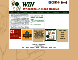 wheatenrescue.org screenshot