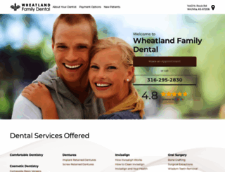 wheatlandfamilydental.com screenshot