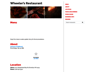 wheelersrestaurantbrooklyn.mybistro.online screenshot
