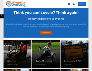 wheelsforwellbeing.org.uk screenshot