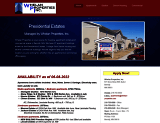 whelan-properties.com screenshot
