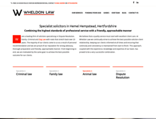 wheldonlaw.co.uk screenshot