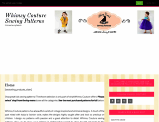 whimsycouturesewingpatterns.com screenshot