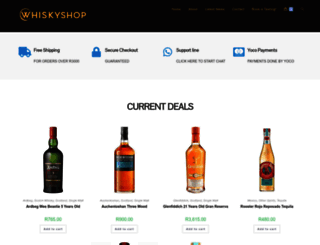 whiskyshop.co.za screenshot