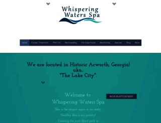 whisperingwatersspa.com screenshot