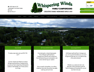 whisperingwindscampground.ca screenshot
