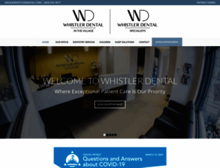 whistlerdental.com screenshot