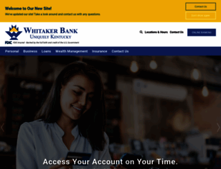 whitakerbank.com screenshot