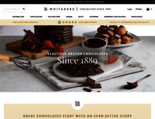 whitakerschocolates.com screenshot