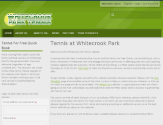 whitecrookparktennis.com screenshot