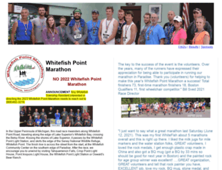 whitefishpointmarathon.org screenshot