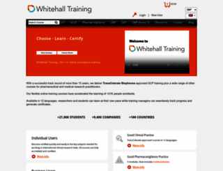 whitehalltraining.com screenshot