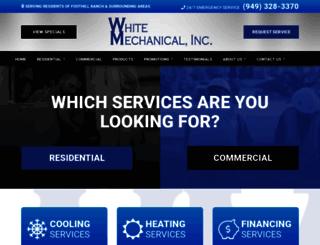 whitemechanical.com screenshot