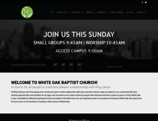 whiteoakbaptist.org screenshot