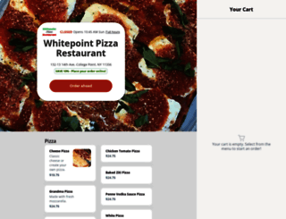 whitepointpizzarestaurant.com screenshot