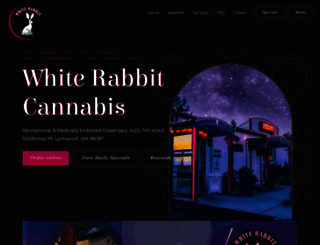 whiterabbitcannabis.com screenshot