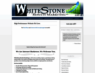 whitestoneresults.com screenshot
