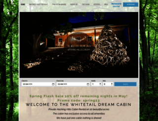 whitetaildreamcabins.com screenshot