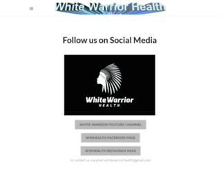 whitewarriorhealth.com screenshot