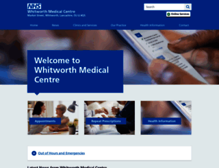 whitworthmedicalcentre.nhs.uk screenshot