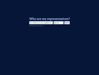 whoaremyrepresentatives.org screenshot
