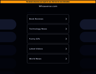 whoaverse.com screenshot
