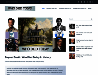 whodiedtoday.com screenshot