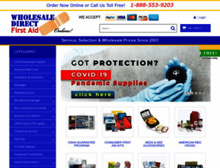 wholesale-direct-first-aid.com screenshot
