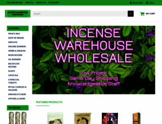 wholesale.incensewarehouse.com screenshot