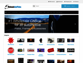 wholesaleautoplates.com screenshot