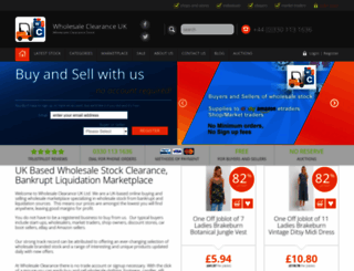 wholesaleclearance.co.uk screenshot