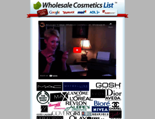 wholesalecosmeticslist.com screenshot