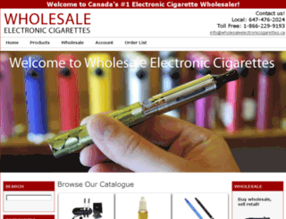 wholesaleelectroniccigarettes.ca screenshot