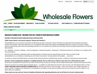 wholesaleflowers.co.nz screenshot