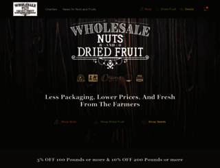 wholesalenutsanddriedfruit.com screenshot