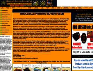 wholesaleprintingbuyersclub.com screenshot