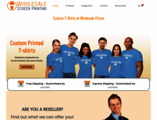 wholesalescreenprinting.com screenshot