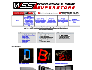 wholesalesignsuperstore.com screenshot